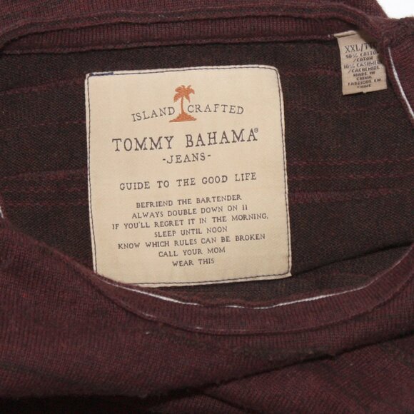 Tommy Bahama Men's Pima Cashmere Blend Sweater Maroon XXLTG - Picture 4 of 4
